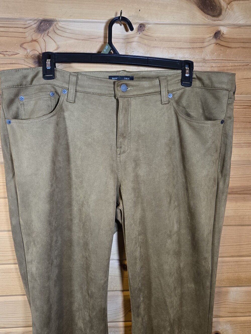 Banana Republic Women's Suede Pants 20 Low Rise Bootcut Brown Pockets